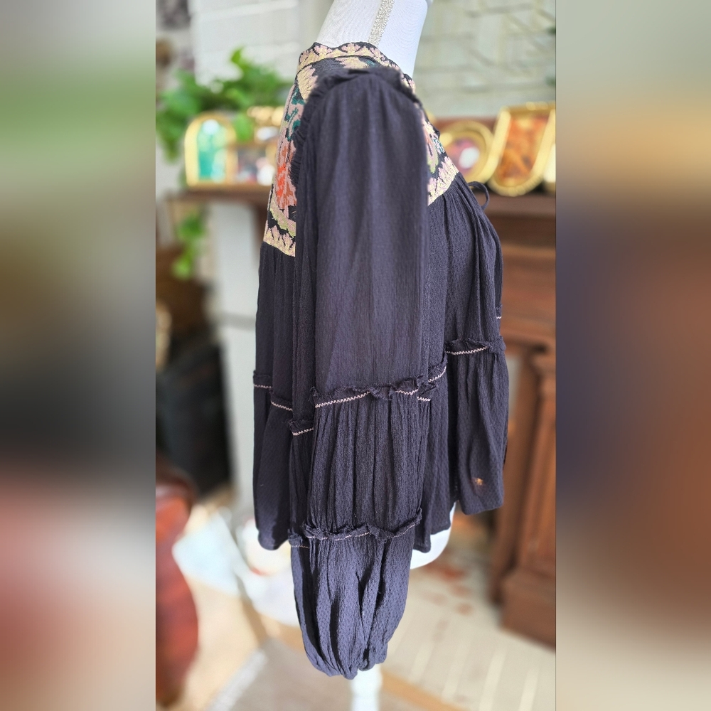 🖤 Free People Oversized Vivid Color Top Size XS - Picture 4 of 11